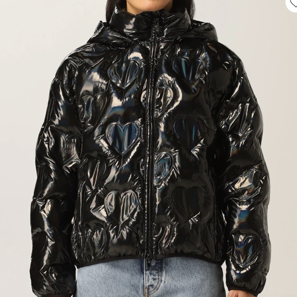 Love Moschino Heart Quilted Puffer Jacket